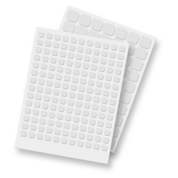 Thin 3D Foam Squares White Mix Scrapbook Adhesives by 3L